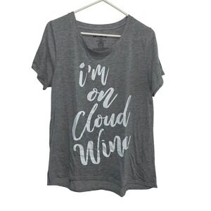 Jerry Leigh XXL "I'm On Cloud Wine"‎ Graphic T-Shirt Cute Wine